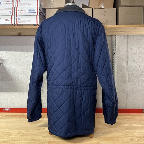 Vtg LL Bean Reversible Fleece Quilted Jacket Men’s 2XLT Blue/Gray - Picture 2 of 5