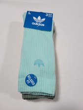 Adidas Men's Cushioned Athletic Crew  Socks 3 Prs SZ 8-12 Multi Color Relax fit