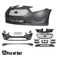 Front Bumper Cover Grille Assembly For 2013-2019 Ford Taurus Police Interceptor