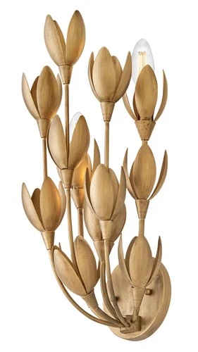 Hinkley Lighting 30010 Flora 3 Light 17" Tall Wall Sconce - Gold - Picture 7 of 9
