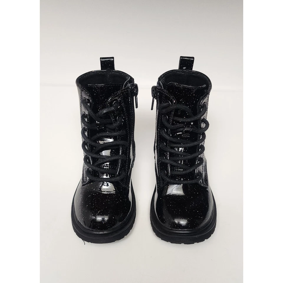 Steve Madden STEVIE Niñas Niños Jugador Charol Brillo Botas Zapatos Talla 7M Foto 2 de 4