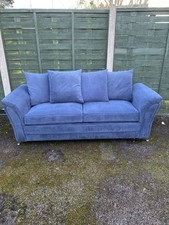 Blue 2/3 Seater Fabric Sofa