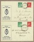 Australia 1937 APO Coronation FDC Cover x2 NSW Postmark North Parramatta Petersh