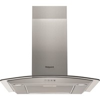 Hotpoint 70cm Curved Glass Cooker Hood - Stainless Steel PHGC74FLMX