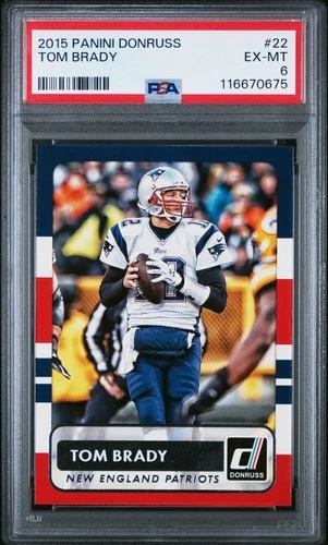 2015 PANINI DONRUSS #22 TOM BRADY PSA 6