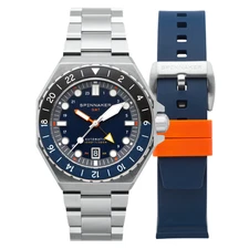 Spinnaker Dumas GMT Automatic Blue / Stainless Steel | Blue Dial Stainless Steel