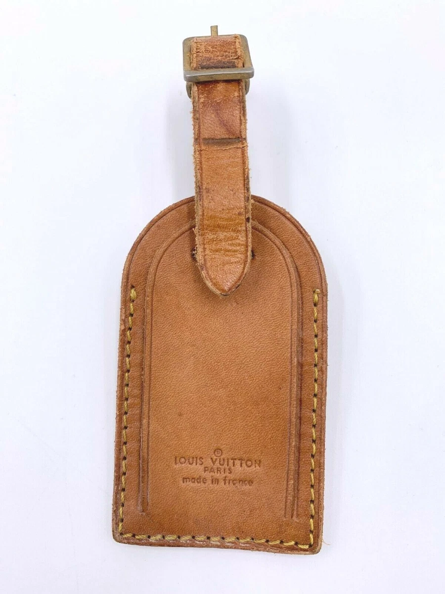 Vintage Louis Vuitton Natural Only One Available Leather Luggage Tag  Monogram