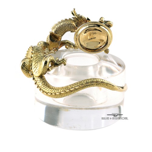 Montegrappa 1995 Dragon LE Gold FP & Silver FP Matching # Set with Inkwells - Picture 6 of 12
