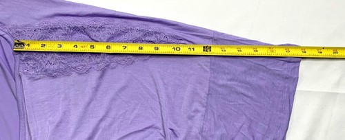 Gilligan O'Malley Women's Sleepwear Lace Robe Total Comfort Purple Lavender - Picture 6 of 8