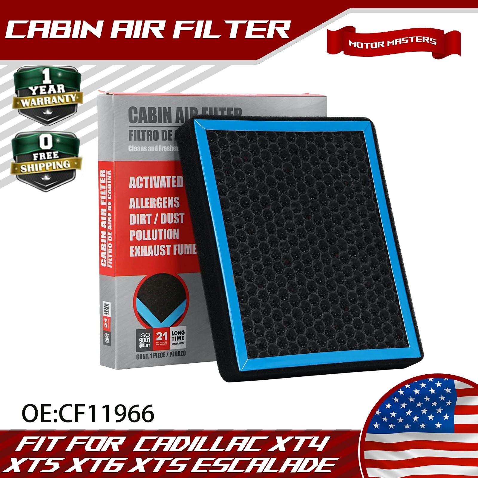 HEPA Cabin Air Filter Replacement for Cadillac XT4 XT5 XT6 XTS Escalade CF11966 eBay