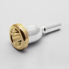 Bach 24K Gold Rim  Cup Megatone Small Shank Trombone Mouthpiece, 12C NEW 