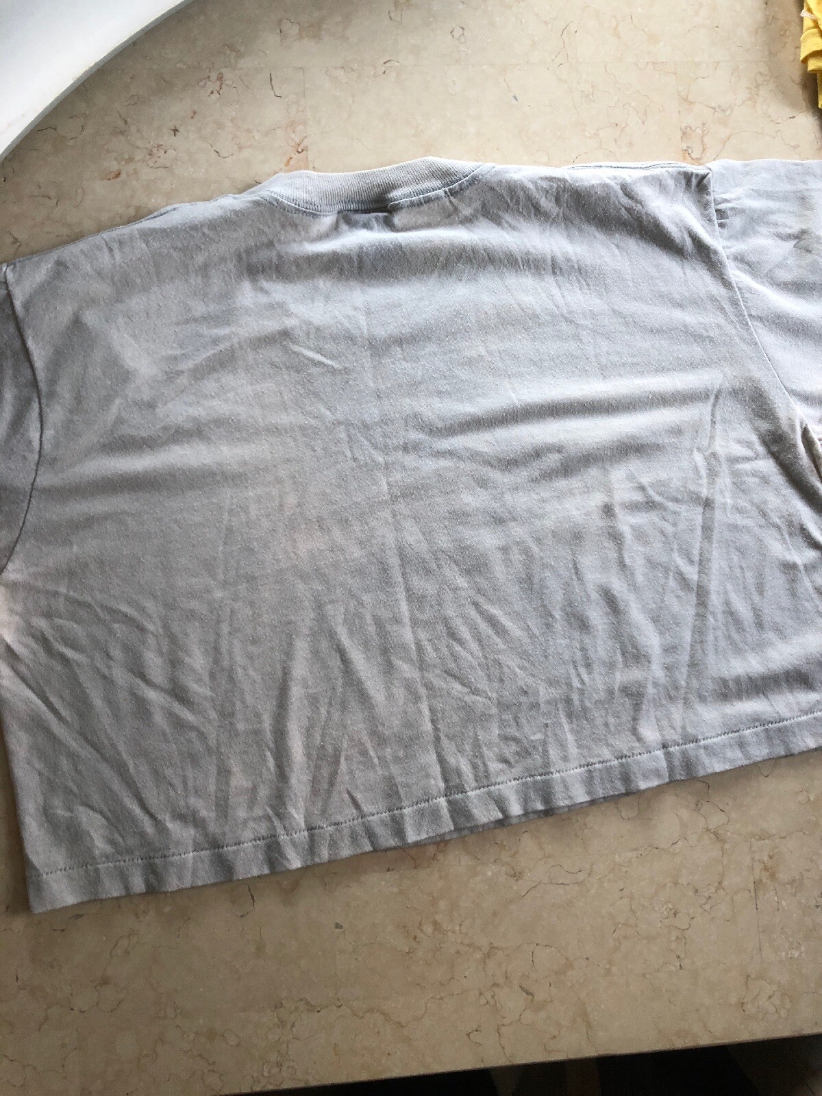 Vtg 1984 NIKE X BRUCE JENNER Cropped 80s Tee Shirt Sz L Single Stitch USA Gray image 8