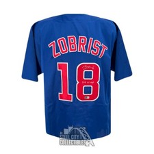 Ben Zobrist 2016 WS MVP Autographed Chicago Custom Blue Baseball Jersey - BAS