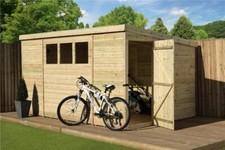 Empire 2500 Pent Garden Shed Wooden 9X5 9ft x 5ft SHIPLAP TONGUE & GROOVE WINDOW