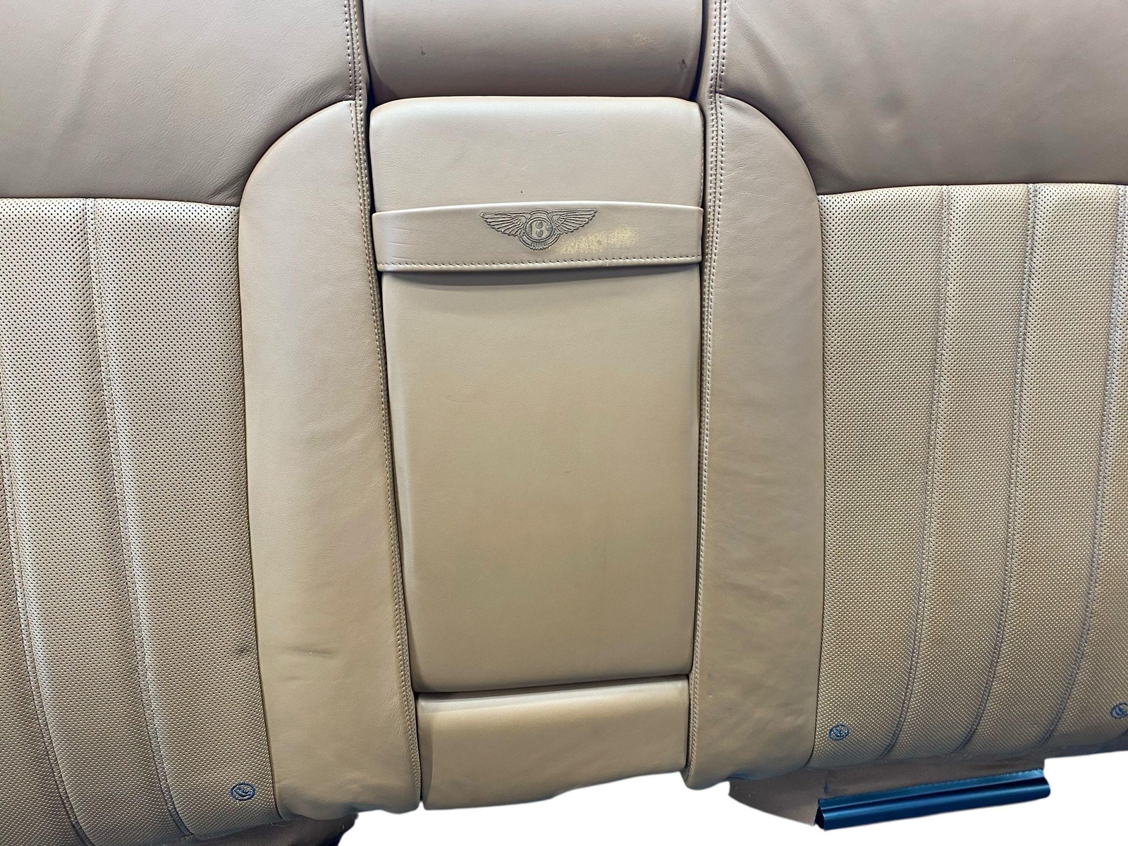 2006-2012 BENTLEY CONTINENTAL FLYING SPUR REAR UPPER SEAT CUSHION BROWN LEATHER