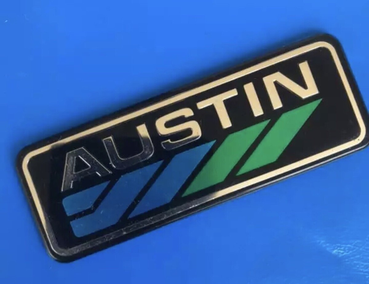Badge Logo Austin Rover Montego - écusson De Capot Ancien, à Coller (picot Absent), Pour Collection Ou Restauration