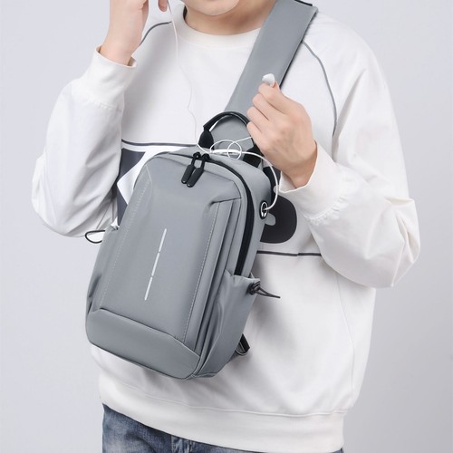 Zainetto da Uomo Zaino Monospalla per Porta Tablet Borsa borsello a Tracolla Z32 - Foto 28 di 29