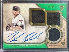 2017 Topps Triple Threads Braden Shipley Rookie Phenom Auto Relics Emerald /50