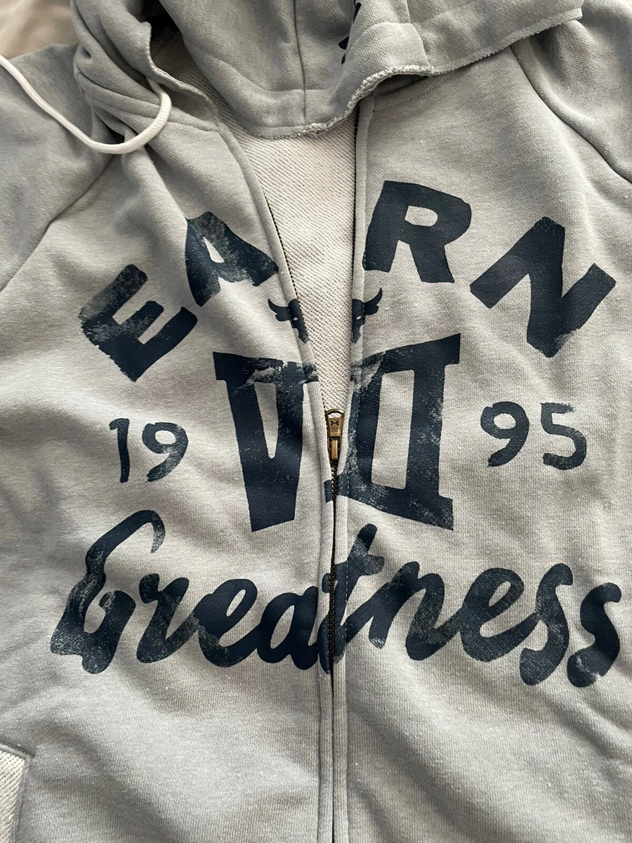 Under Armour Project Rock Full Zip Mens L Earn Greatness Hooded Grey  1370456 | eBay