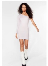 New Nasty Gal one shoulder bodycon Dress size 6 Lavender