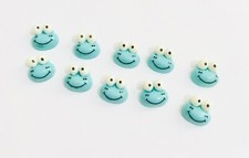 10 x Frosch blaue Farbe Cabochons Flatbacks 1...