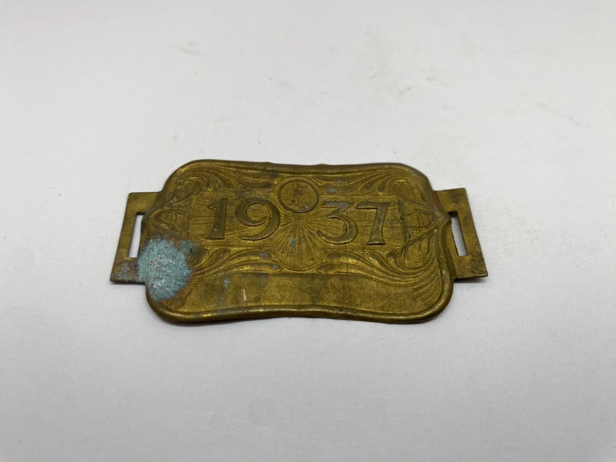 ANNÉE 1915 - Plaque Fiscale De Vélo - En Laiton EUR 27,00