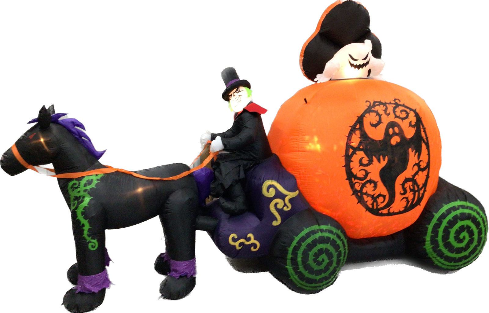 12ft Gemmy Airblown Inflatable Prototype Halloween Ghost Coach #220284 ...
