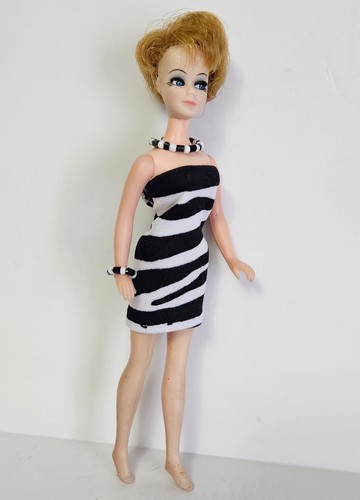 DAWN DOLL CLOTHES - B&W MINI DRESS and JEWELRY Set HM Fashion NO DOLL dolls4emma - Picture 3 of 5