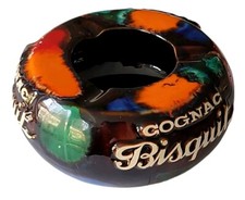 Ancien Gros Cendrier Publicitaire Cognac Bisquit Céramique Ricard  Made I France