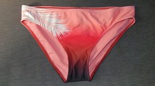 M S Bikini Bottoms 'StayNew' Chlorine Resist UPF50 Hipster 14 Red Mix BNWT