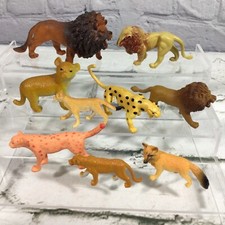 Wild Cats Animals Lot of 9 Figures Collectible Some Vintage