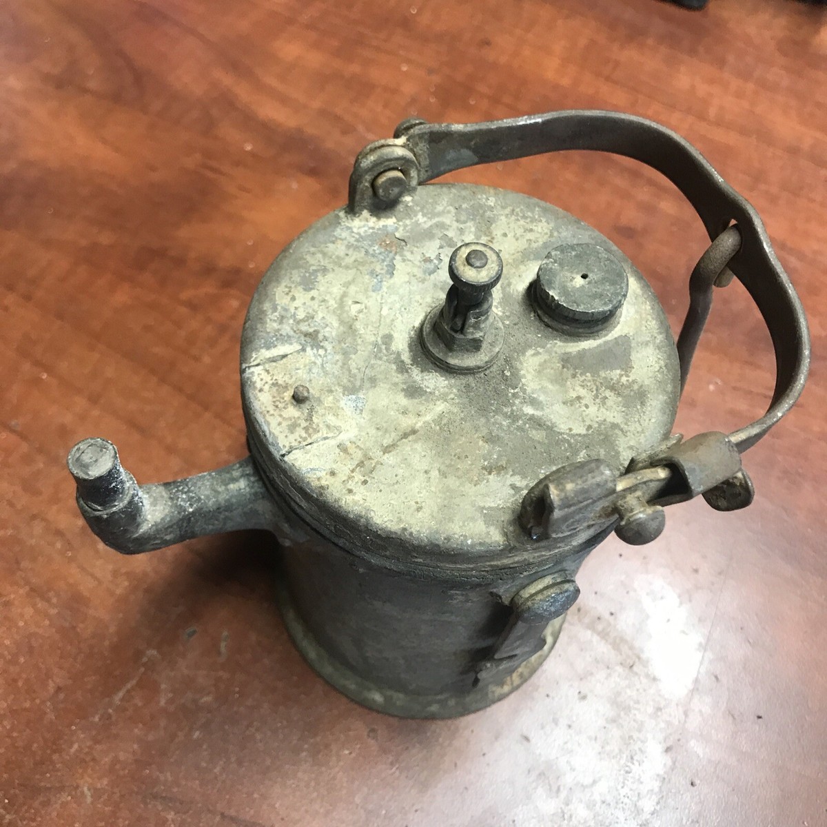 Lampe Ancienne En Carbure Minier – Gaz Cérosine, Outil Primitif, Europe 1900-1949