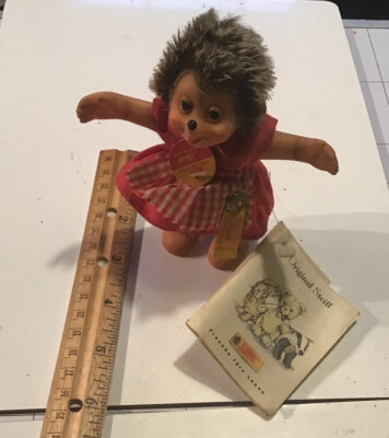 Vintage Steiff Mucki Hedgehog Girl Doll 5  All Original Tags Intact See Pics 
