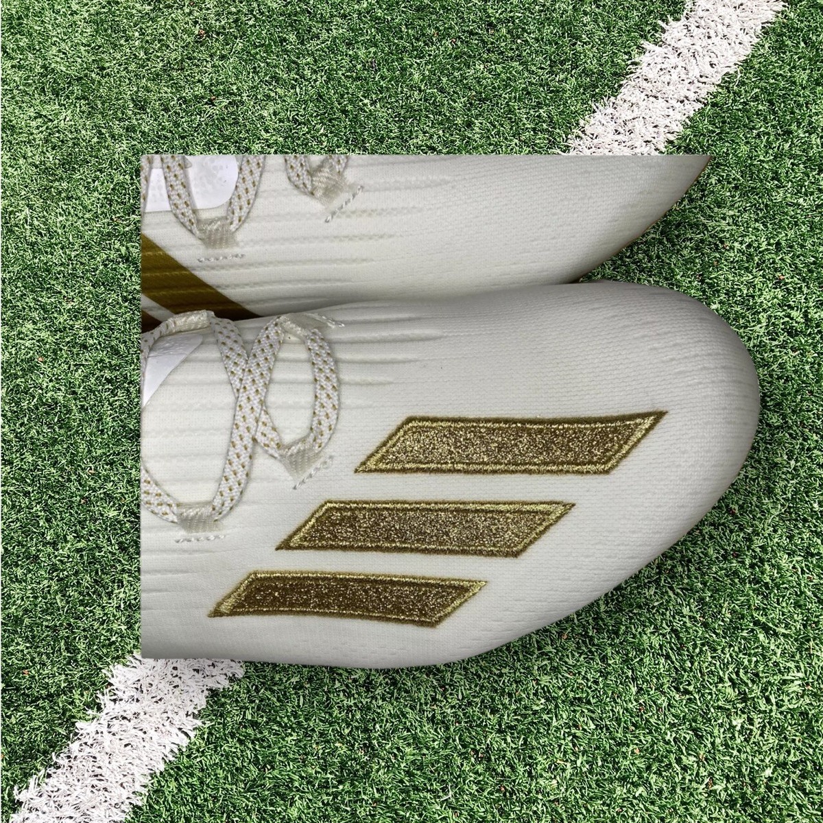 Adidas Adizero Football Cleats White/Gold/Metallic Men Size  display picture 2