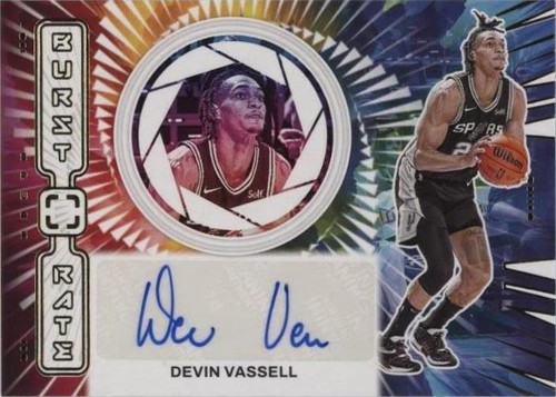 2023-24 Panini Donruss Devin Vassell PURPLE PRESS PROOF /199 San 