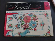 Vintage Vogart Embroidery Transfer Patterns 629 for Large Cloths Scarfs