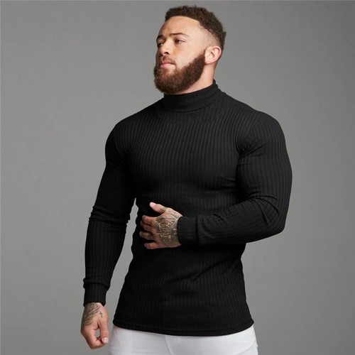 Autumn Winter Fashion Turtleneck Mens 