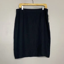 Field Manor Modern Classics Black Speckle Skirt Lined Knee Length Women’s Size16