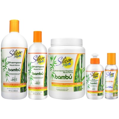 Silicon Mix Bambu Shampoo 36+Shampoo 16+Treatment 60+Gotas 4+Leave-in 8 w/FNF