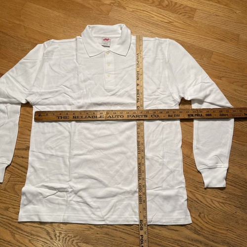 White Long Sleeve Polo Sz L All Nations Are One ANAO NWOT - Picture 2 of 7