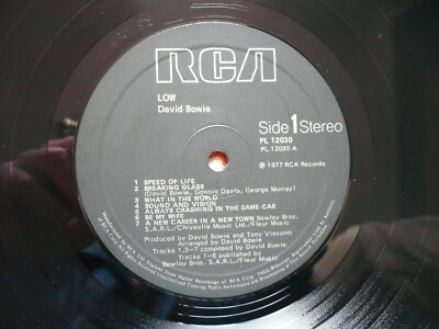David BOWIE★Low UK RCA オリジナル David Bowie Low Vinyl UK 1977 RCA Black Labels A1/B2 LP Stickered