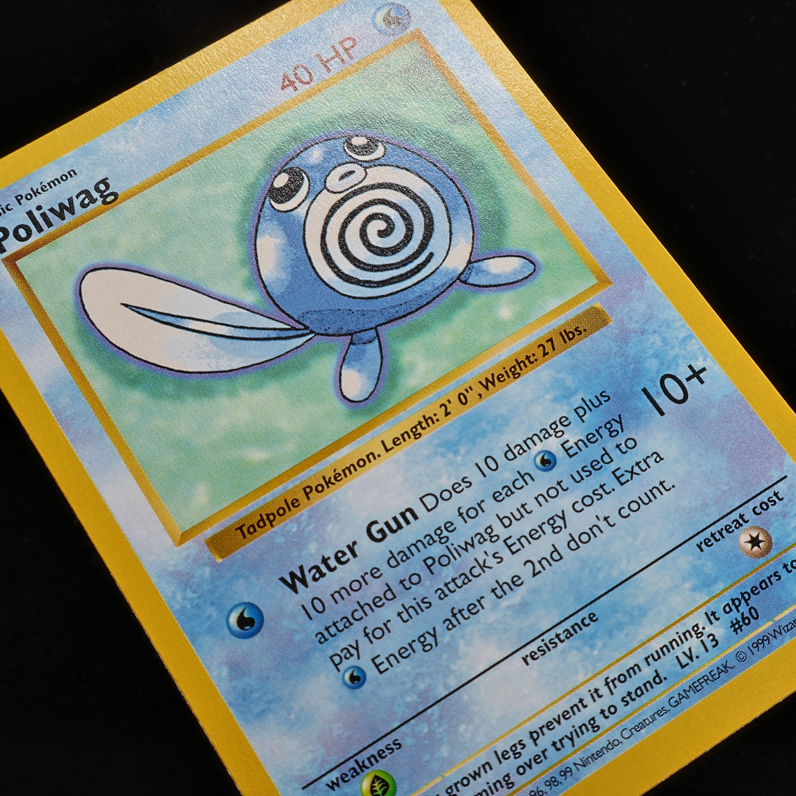 Pokemon TCG - Poliwag 59/102 Base Set  Shadowless WOTC 1999 - MP