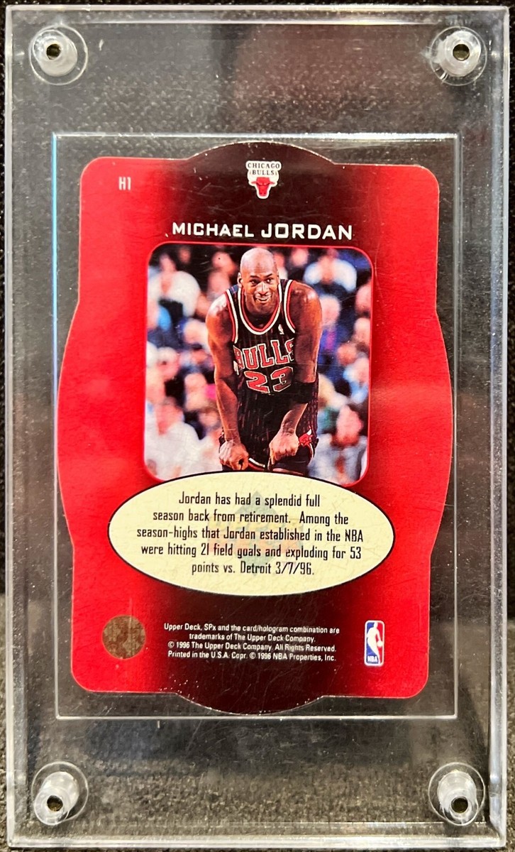 その他 MICHAEL JORDAN 1996 SPX HOLOVIEW HEROES 1996 Upper Deck SPX Holoview Heroes Michael Jordan #H1 Bulls