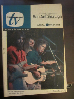 TV Guide Channels Regional November 1971 Bob Dylan George Harrison San Antonio