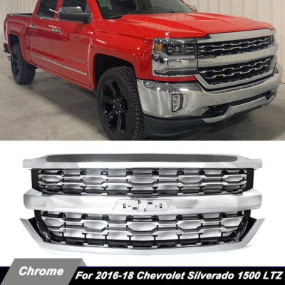 For 2016 2017 2018 Chevrolet Silverado 1500 LTZ Chrome Front Bumper Grille New