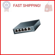 TP-Link 5 Port Gigabit Ethernet Network Switch  Ethernet Splitter  Sturdy Meta