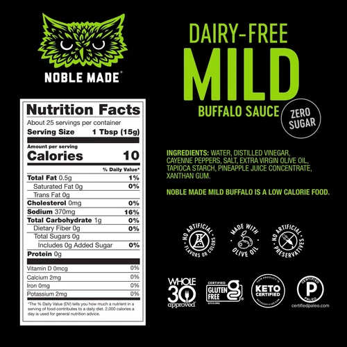 Noble Made by The New Primal Mild Buffalo Dipping Wing Sauce 12 Floz (3 Pack) - Picture 2 of 10