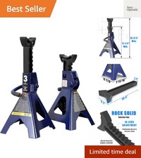 At43202u Torin Steel Jack Stands 3 Ton 6000 Lb Capacity Blue 1 Pair