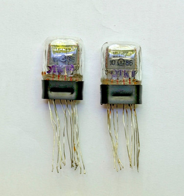 2 x IN-17 (ИН-17) NIXIE TUBES / NOS / USSR NUMERIC DISPLAY TUBES / US STOCK