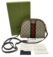 Auth GUCCI Ophidia Sherry Line GG Supreme 499621 Shoulder Bag W/Box NS010250